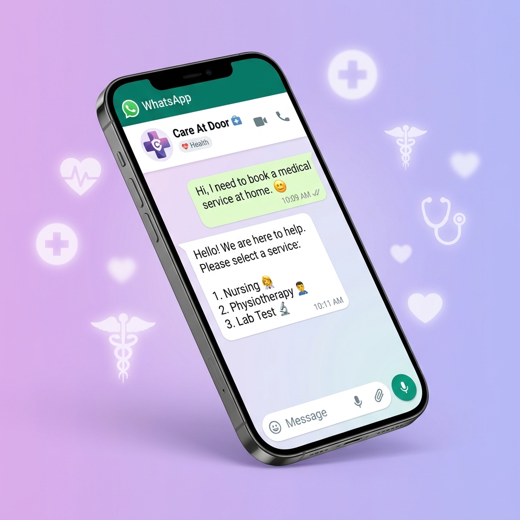 Booking healthcare on WhatsApp